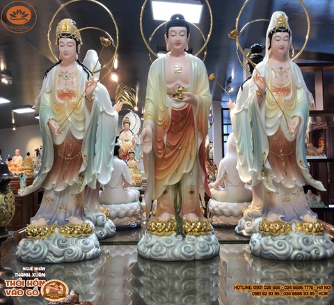 Mẫu Tượng Tam Thế Phật - Đá Thạch Anh