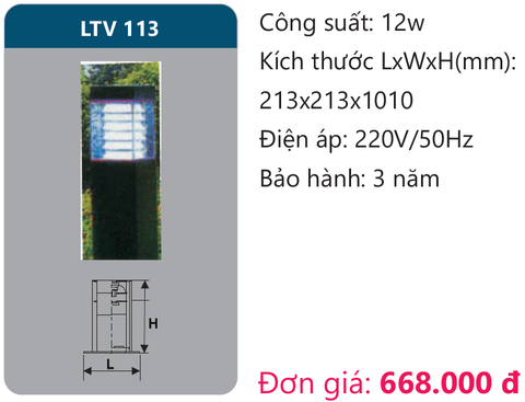 Đèn sân vườn Duhal LTV 113