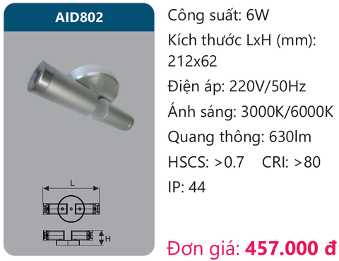 Đèn Led chiếu vách Duhal AID802