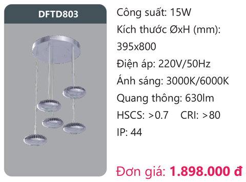 Đèn Led treo thả trần nhà DFTD803