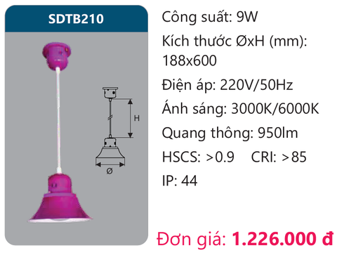 Đèn Led treo thả trần nhà SDTB210