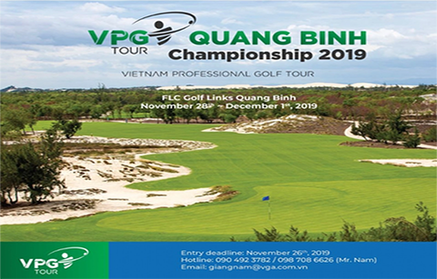 Giải golf chuyên nghiệp FLC Quảng Bình 2019 có tổng tiền thưởng 300 triệu đồng