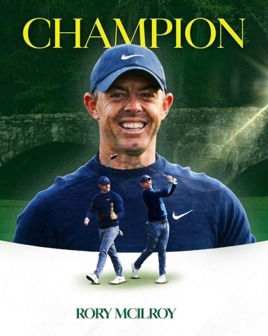 Rory McIlroy vô địch The Masters 2025, chính thức hoàn tất bộ Grand Slam danh giá