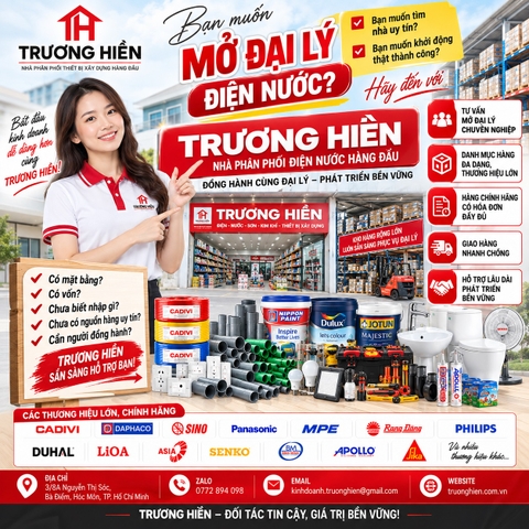 Mở cửa hàng điện nước kim khí: Khởi nghiệp dễ hơn khi có 1 nhà phân phối đủ nhóm hàng