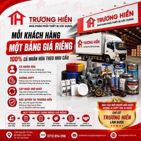Mỗi Khách Hàng Một Bảng Giá Riêng – Cá Nhân Hóa Phương Án Mở Cửa Hàng Điện Nước Tại TRƯƠNG HIỀN