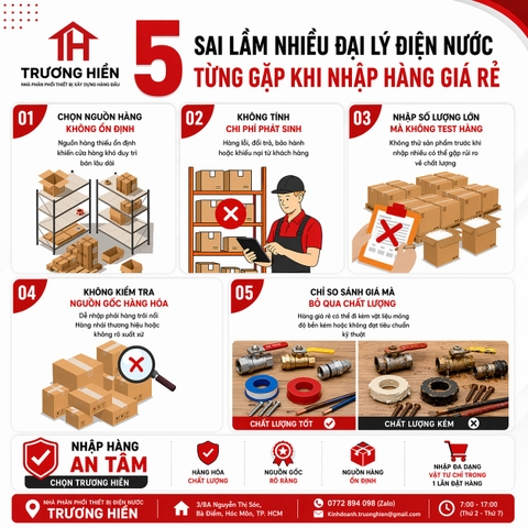 5 Sai Lầm Khi Nhập Hàng Giá Rẻ Trong Ngành Điện Nước – Kim Khí Mà Đại Lý Cần Tránh