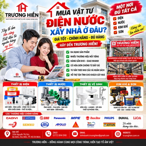 Mua Vật Tư Điện Nước Xây Nhà Ở Đâu Giá Tốt, Chính Hãng, Đầy Đủ Hàng?