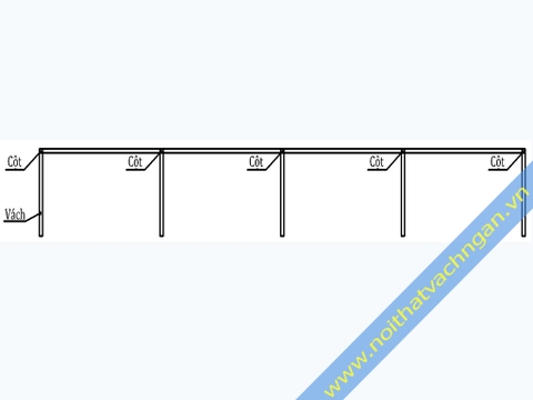 Vách ngăn bàn làm việc gỗ-gỗ-kính VNB03GGK