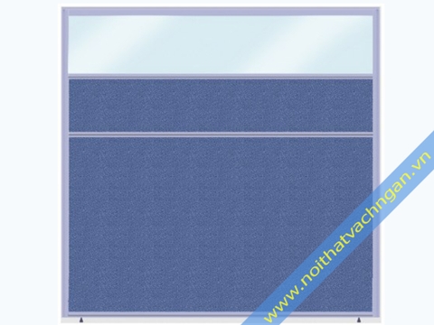 Vách ngăn bàn làm việc nỉ-nỉ-kính V4NNK
