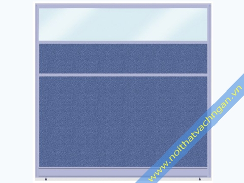 Vách ngăn bàn làm việc nỉ-nỉ-kính V4NNK