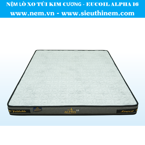 Nệm Lò Xo Túi Độc Lập Kim Cương Eucoil Alpha 16 Chính Hãng