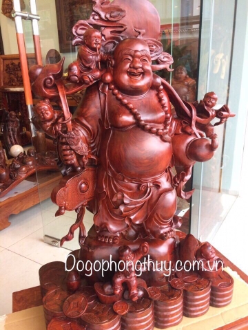 Tượng Phật Di Lặc Gỗ Cẩm