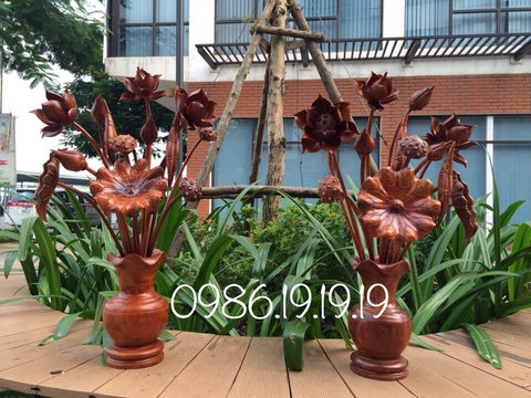 Hoa sen gỗ - Nét độc đáo của nghệ thuật điêu khắc gỗ