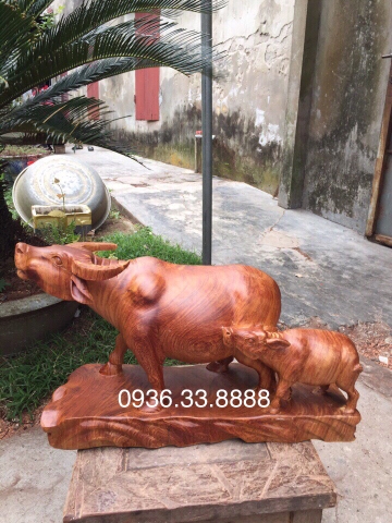 Tượng trâu gỗ với phong thủy nhà ở