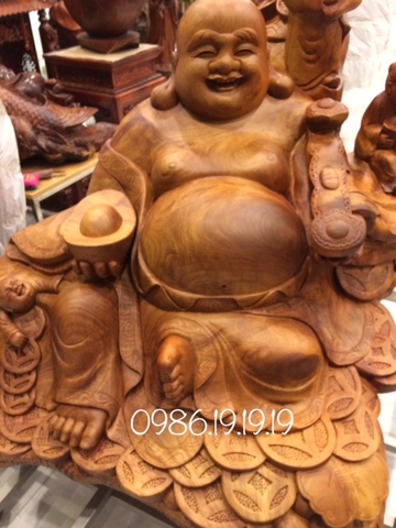 Tượng Di Lặc Ngũ Phúc Gỗ Giang Hương