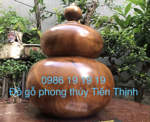 Bình Hồ Lô Gỗ Xá Xị Đỏ