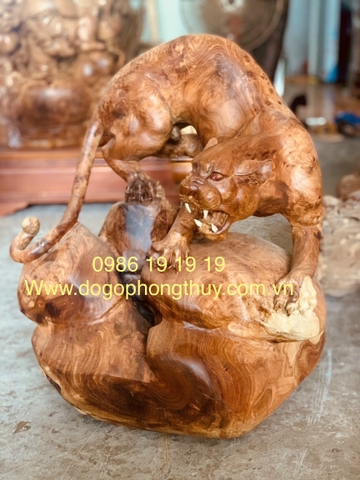 Tượng Hổ Gỗ Nu Hương Gia lai