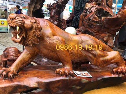 Tượng Hổ Gỗ Hương Chun Sụn