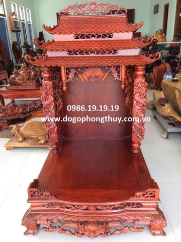 Ban thờ thần tài gỗ hương gia lai