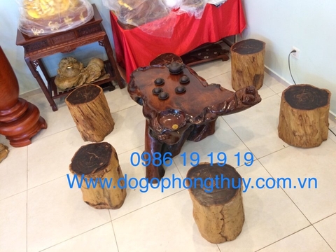 Bộ Bàn Ghế Gốc Cây Hương Gia lai