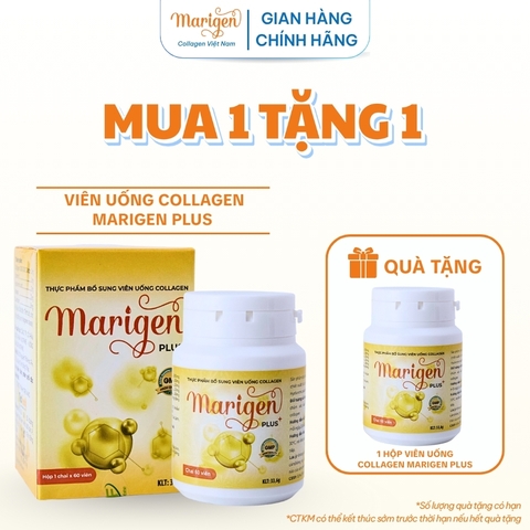 [Mua 1 Tặng 1] Viên uống Collagen Marigen Plus - Chai 60 Viên