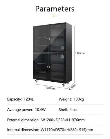 Tủ chống ẩm cao cấp Lenthem DT-1250D, Đèn Led, Chính hãng, Có CO/CQ/VAT