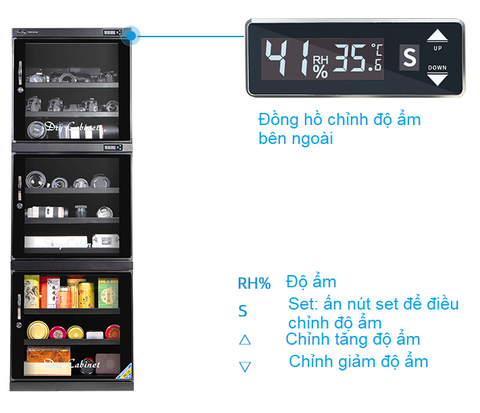 Tủ chống ẩm Cao cấp Huitong DHC-500 (500L)