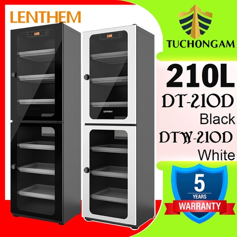 Tủ chống ẩm cao cấp Lenthem DT-210D, Đèn Led, Chính hãng, Có CO/CQ/VAT