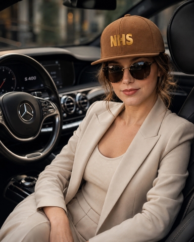 Nón Snapback NHS Full Da Lộn Cao Cấp Logo NHS Gold.