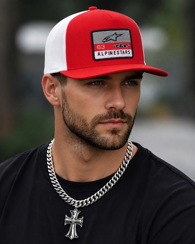 Nón Snapback NHS Alpine Star Red Rực Cháy Đường Đua Hè 2026 AlRed_BN.