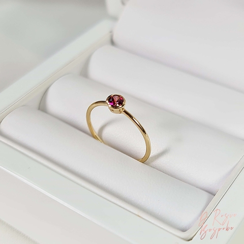 NHẪN CLASSIC 1 - SWAROVSKI DARK RED