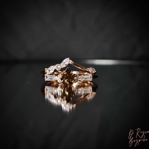 NHẪN CẦU HÔN KIM CƯƠNG NÂU