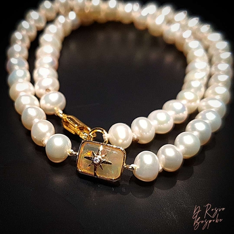 CHUỖI NGỌC TRAI MIX CHARM OPAL