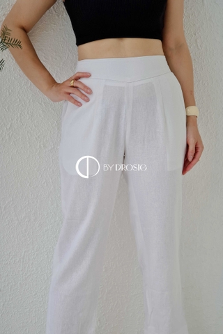 QUẦN HAREM LINEN TRẮNG