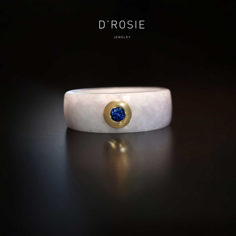 NHẪN NGỌC JADE ĐÍNH SAPPHIRE