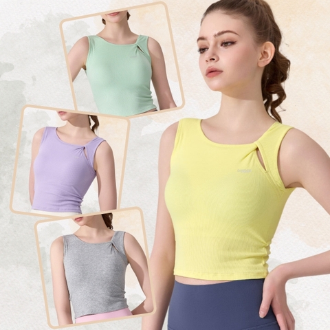 Áo tập tanktop cut-out vai xoắn TNK5126 beYoga