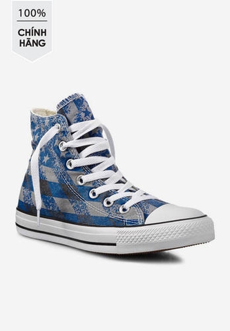 Sneakers cổ cao nam Converse 147064C xanh dương phối sọc