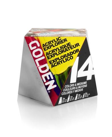 Set Golden Acrylic Explorer - 14 Colors&Mdiums
