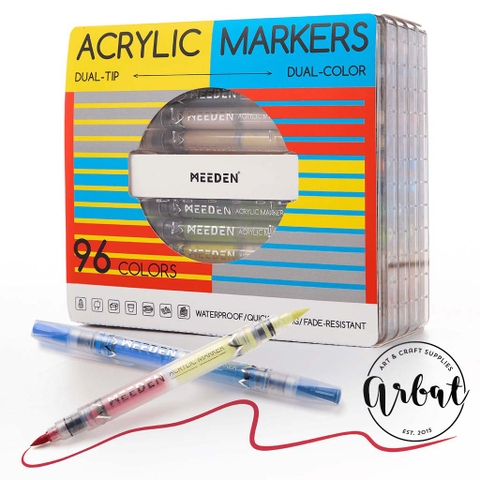 Bộ acrylic marker 2 đầu brush Meeden