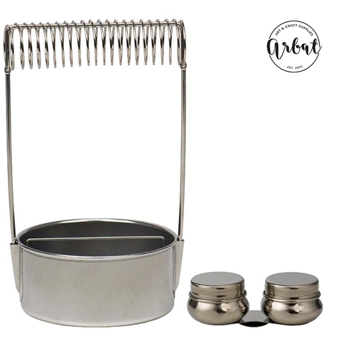 Bộ giá cắm cọ + 2 cốc đựng dầu