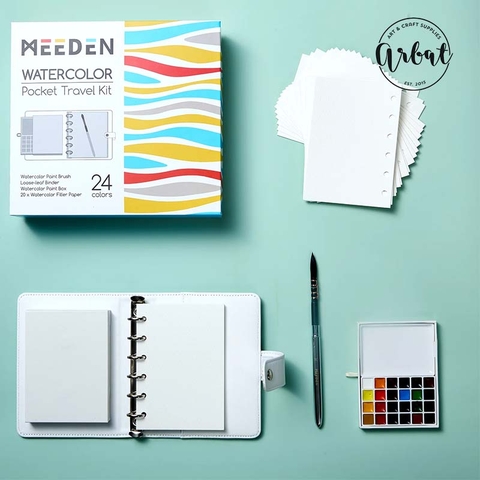 Bộ dụng cụ du lịch màu nước bỏ túi Meeden