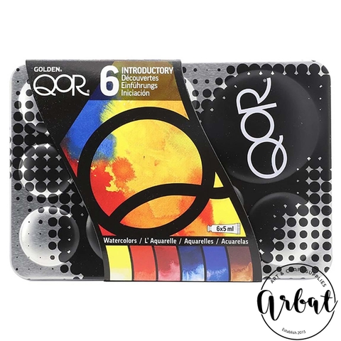 Bộ màu nước QoR hộp thiếc