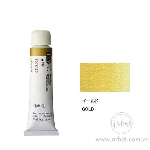 Màu nước Holbein 5ml Vàng và Bạc