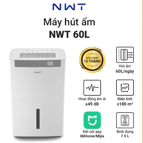 Máy Hút Ẩm New Widetech 60L