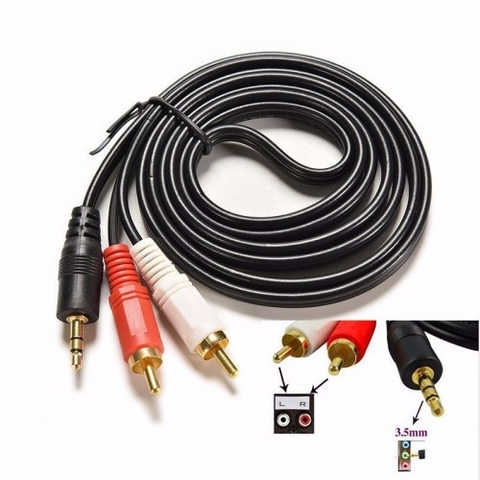 Dây cáp loa 3.5mm to AV 2 RCA Audio