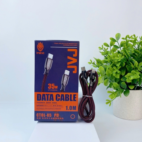 Cáp sạc nhanh JVJ iNext X3, X5 - 1m dây dù Type C - Type C, Type C - Lightning