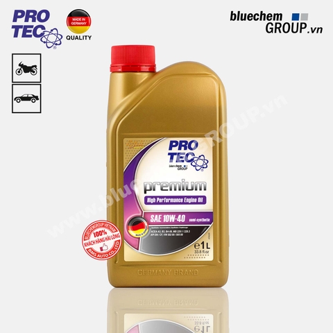 Dầu nhớt cao cấp PRO-TEC Premium 10W-40 Semi-Synthetic API SN, ACEA A3/B4-08 1L