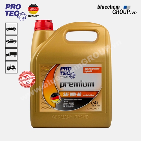 Dầu nhớt cao cấp PRO-TEC Premium 10W-40 Synthetic-Blend API SP