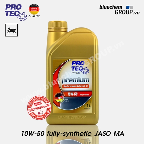 Dầu nhớt Mô tô hiệu suất cao PRO-TEC Premium 10W-50 Fully-synthetic JASO MA