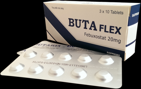 Buta flex( Febuxostat 20mg) hộp 3 vỉ*10 viên.